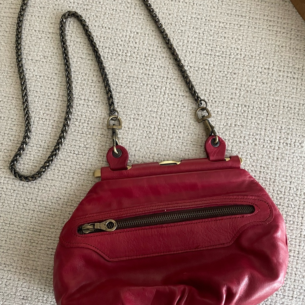 JAS B M London Chic Red Crossbody Bag with Soft Texture